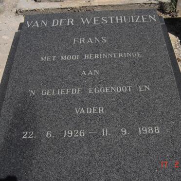 WESTHUIZEN Frans, van der 1926-1988
