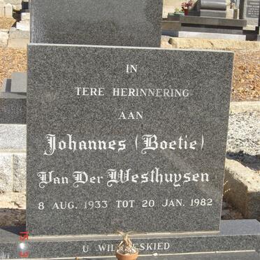 WESTHUYSEN Johannes, van der 1933-1982