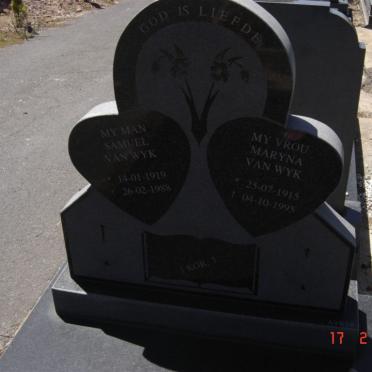 WYK Samuel, van 1919-1988 &amp; Maryna 1915-1995