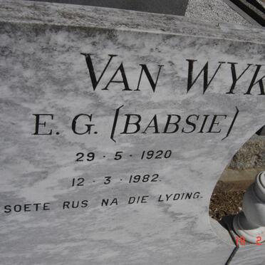 WYK E.G., van 1920-1982