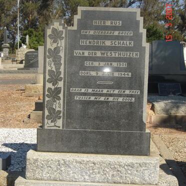 WESTHUIZEN Hendrik Schalk, van der 1901-1944