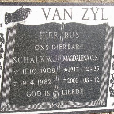 ZYL Schalk W.J., van 1909-1982 &amp; Magdalena C.S. 1912-2000