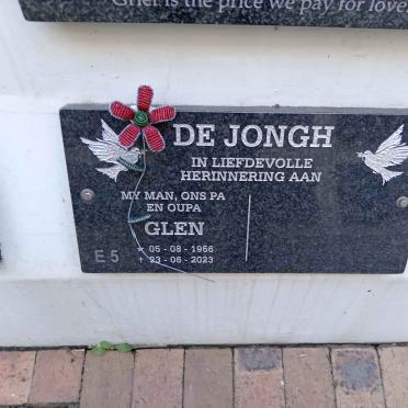 JONGH Glen, de 1956-2023
