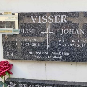VISSER Johan 1937-2016 &amp; Elise 1933-2016