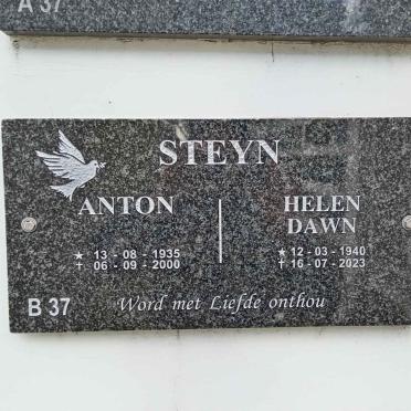 STEYN Anton 1935-2000 &amp; Helen Dawn 1940-2023