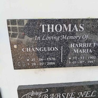 THOMAS Changuion 1970-2006 :: THOMAS Harriet Maria 1902-1997