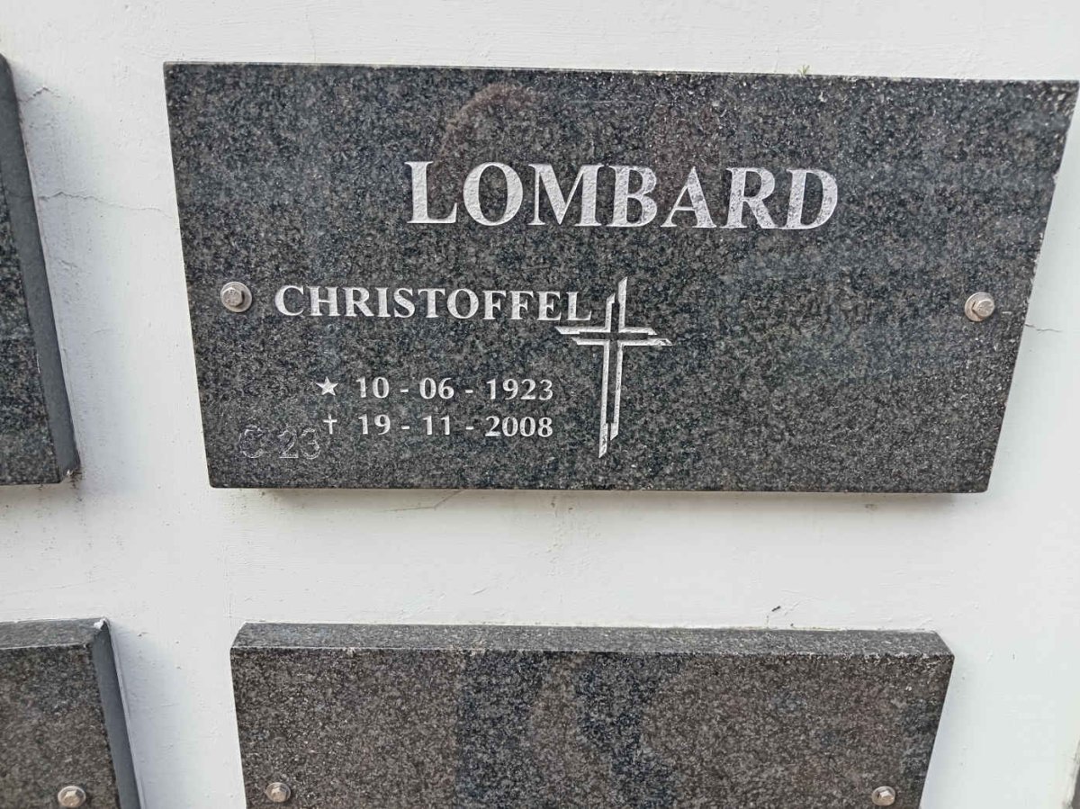 LOMBARD Christoffel 1923-2008