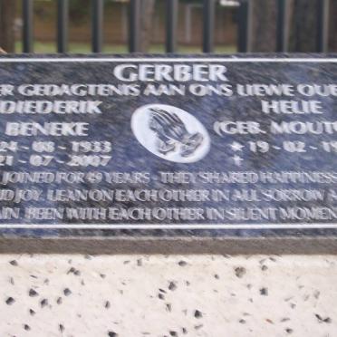 GERBER Diederik Beneke 1933-2007 &amp; Helie MOUTON 1936-