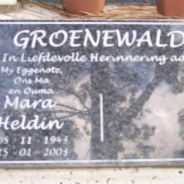 GROENEWALD Mara Heldin 1943-2003