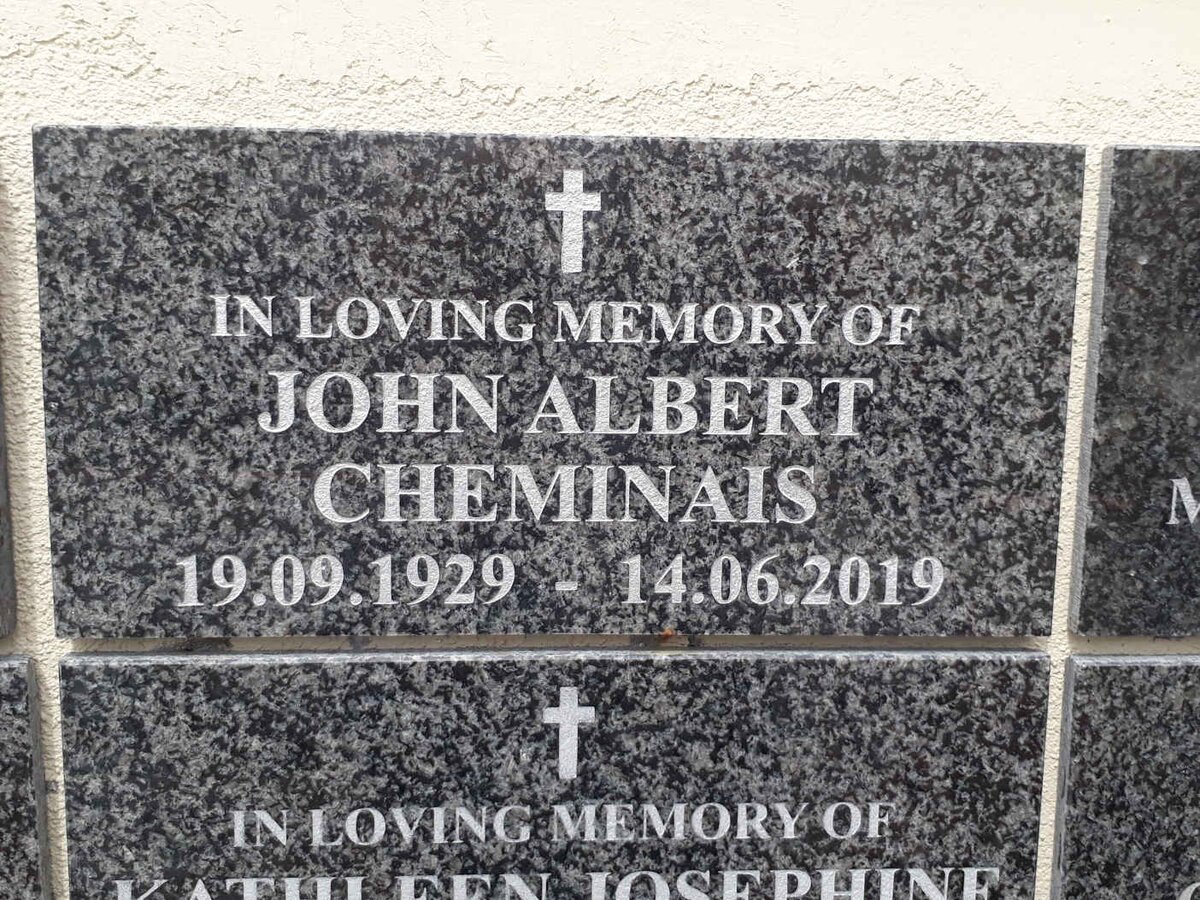 CHEMINAIS John Albert 1929-2019