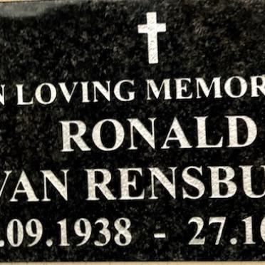 RENSBURG Ronald, van 1938-2017