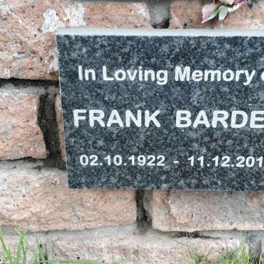 BARDEN Frank 1922-2017