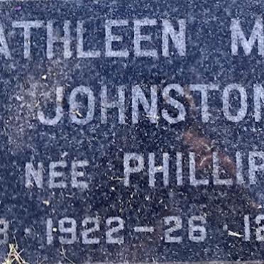 JOHNSTON Kathleen Mary nee PHILLIPS 1922-1993
