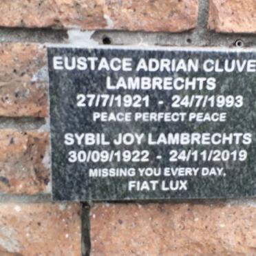 LAMBRECHTS Eustace Adrian Cluver 1921-1993 &amp; Sybil Joy 1922-2019