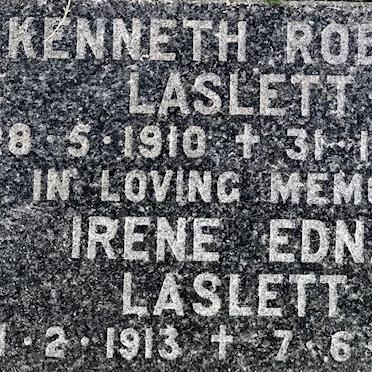 LASLETT Kenneth Robert 1910-1989 &amp; Irene Edna 1913-1993