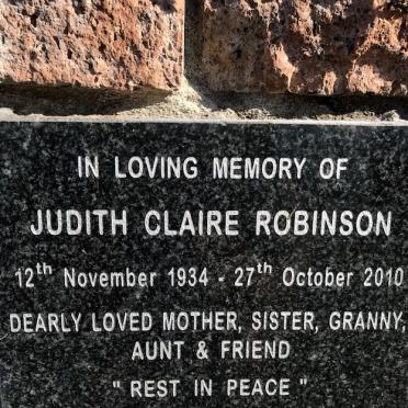 ROBINSON Judith Claire 1934-2010