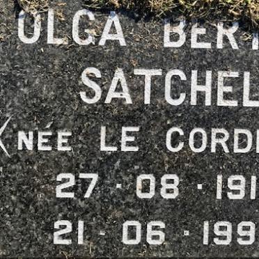 SATCHEL Olga Ber?? nee LE CORDEUR 1913-1992