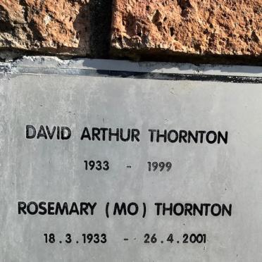 THORNTON David Arthur 1933-1999 &amp; Rosemary 1933-2001