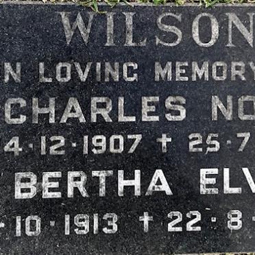 WILSON Charles Noel 1907-1986 &amp; Bertha Elva 1913-2008