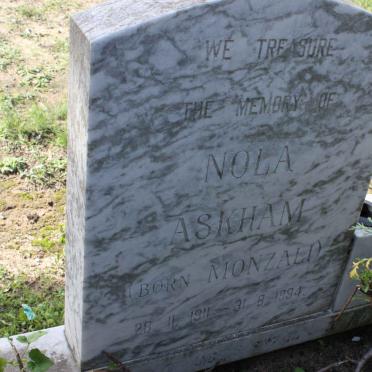 ASKHAM Nola nee MONZALI 1911-1994