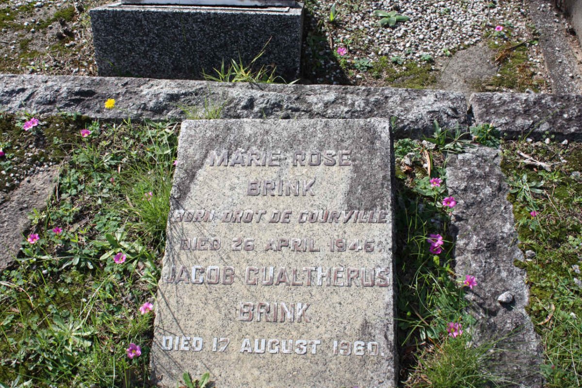 BRINK Jacob Gualtherus -1960 &amp; Marie Rose DROT DE COURVILLE -1946