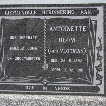 BLOM Antoinette nee VLOTMAN 1892-1981