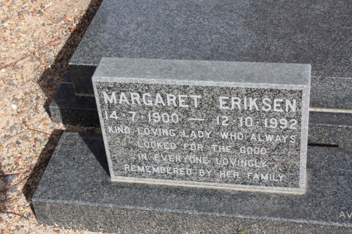 ERIKSEN Margaret 1900-1992