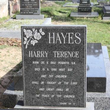 HAYES Harry Terrence 1902-1990