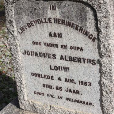 LOUW Johannes Albertus -1953
