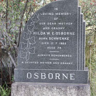 OSBORNE Hilda W.E. nee SCHWENKE  -1965