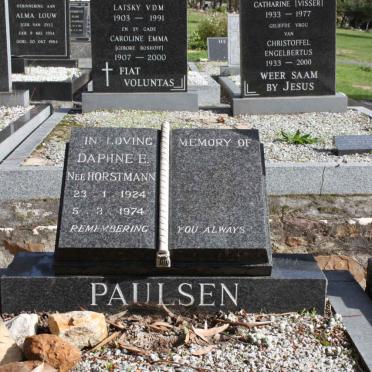 PAULSEN Daphne E. nee HORSTMANN 1924-1974