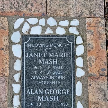 MASH Alan George 1930-2016 &amp; Janet Marie 1931-2005