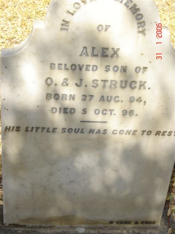 STRUCK Alex 1894-1896