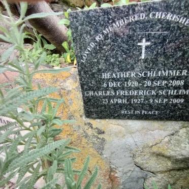 SCHLIMMER Charles Frederick 1927-2009 &amp; Heather 1920-2008