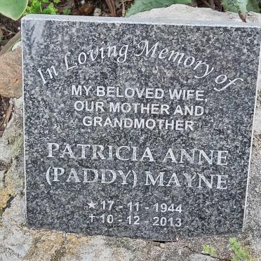 MAYNE Patricia Anne 1944-2013