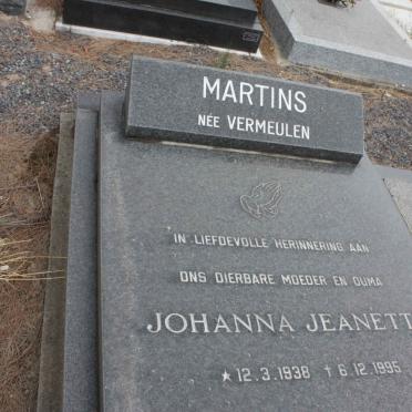 MARTINS Johanna Jeanette nee VERMEULEN 1938-1995