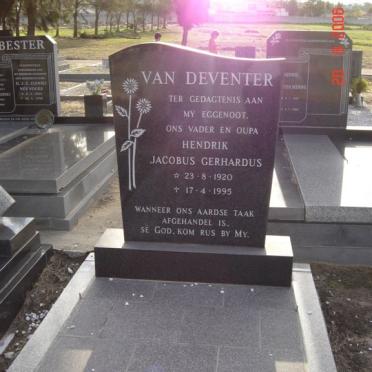 DEVENTER Hendrik Jacobus Gerhardus, van 1920-1995