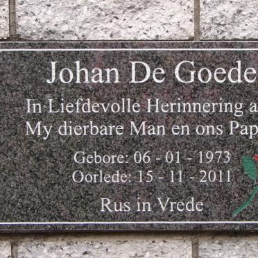 GOEDE Johan, de 1973-2011