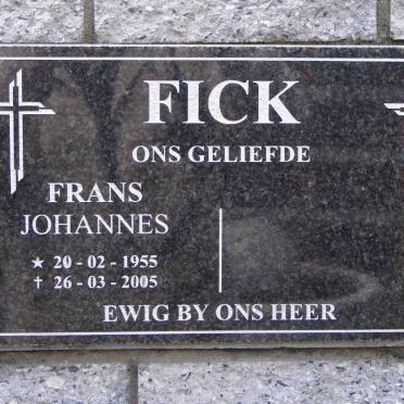 FICK Frans Johannes 1955-2005