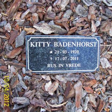 BADENHORST Kitty 1920-2011