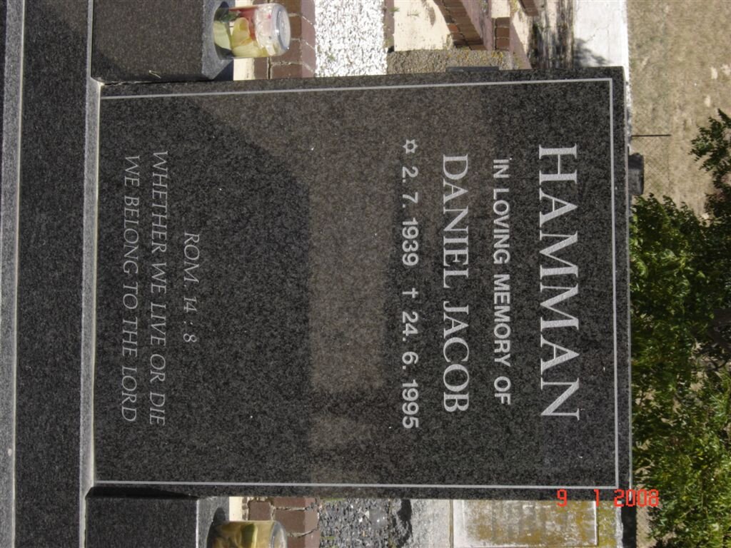 HAMMAN Daniel Jacob 1939-1995