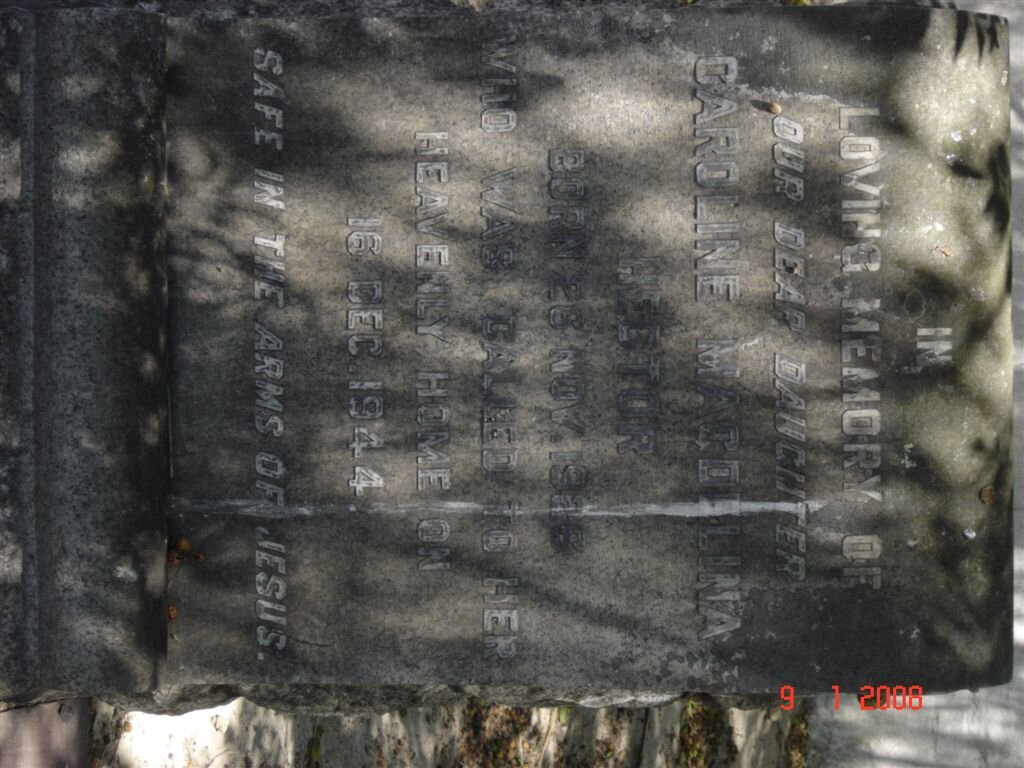 HECTOR Caroline Magdalena 1926-1944