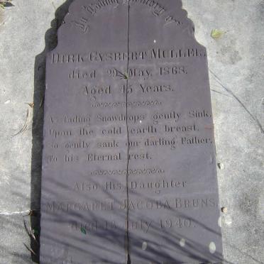 MULLER Dirk Gysbert -1868 :: MULLER Margaret Jacoba Bruns -1940