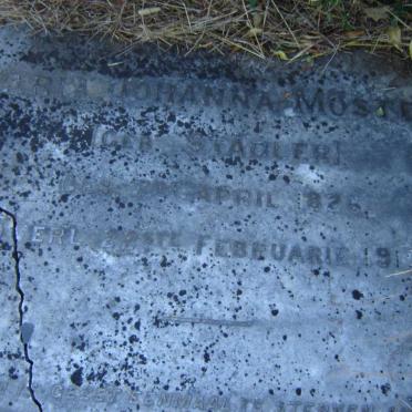 MOSTERT Maria Johanna nee STADLER 1826-1915