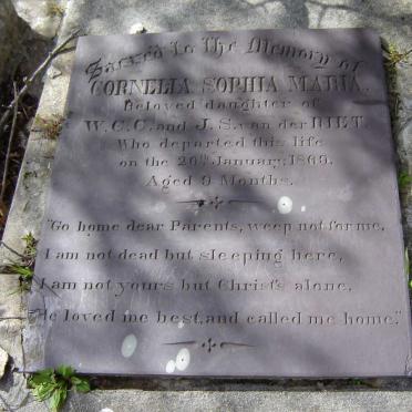 RIET Cornelia Sophia Maria, van der  -1869