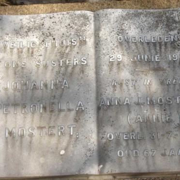 MOSTERT Johanna Petronella -1929 :: MOSTERT Anna J. -1931