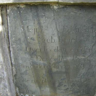 KIRSTEN A.E nee KRIEL -1820