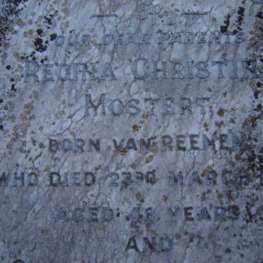 MOSTERT Sybrand Jacobus -1923 &amp; Regina Christina VAN REENEN -1902