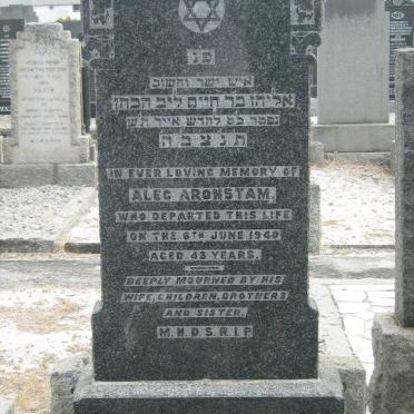 ARONSTAM Alec  -1940