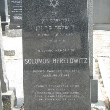 BERELOWITZ Solomon -1978